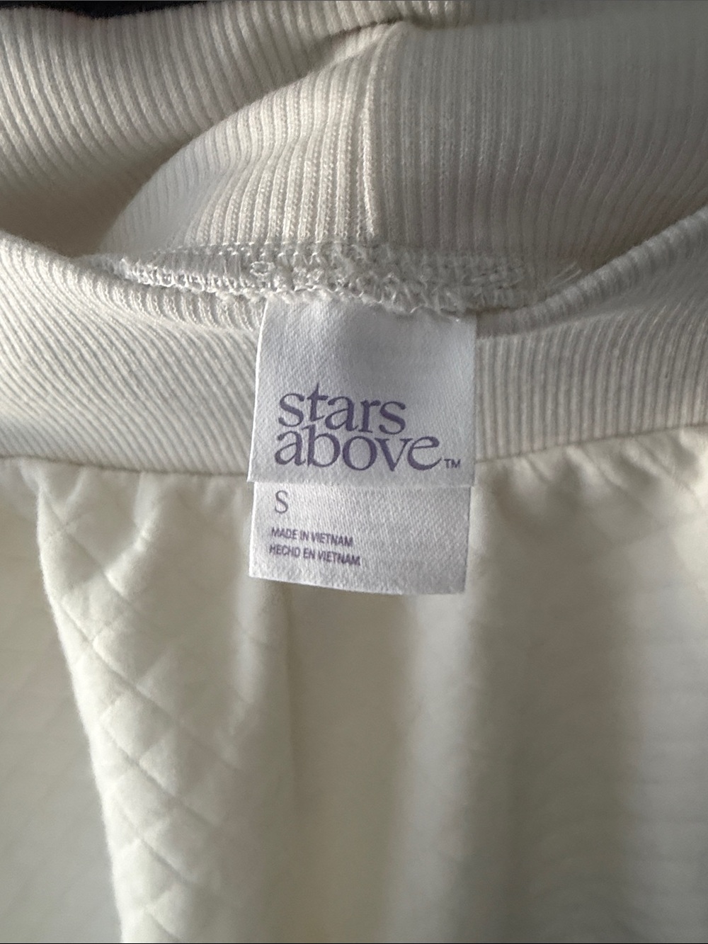 White Quilted Knit Women’s Shorts - Stars Above - Target- size Small - Picture 3 of 4